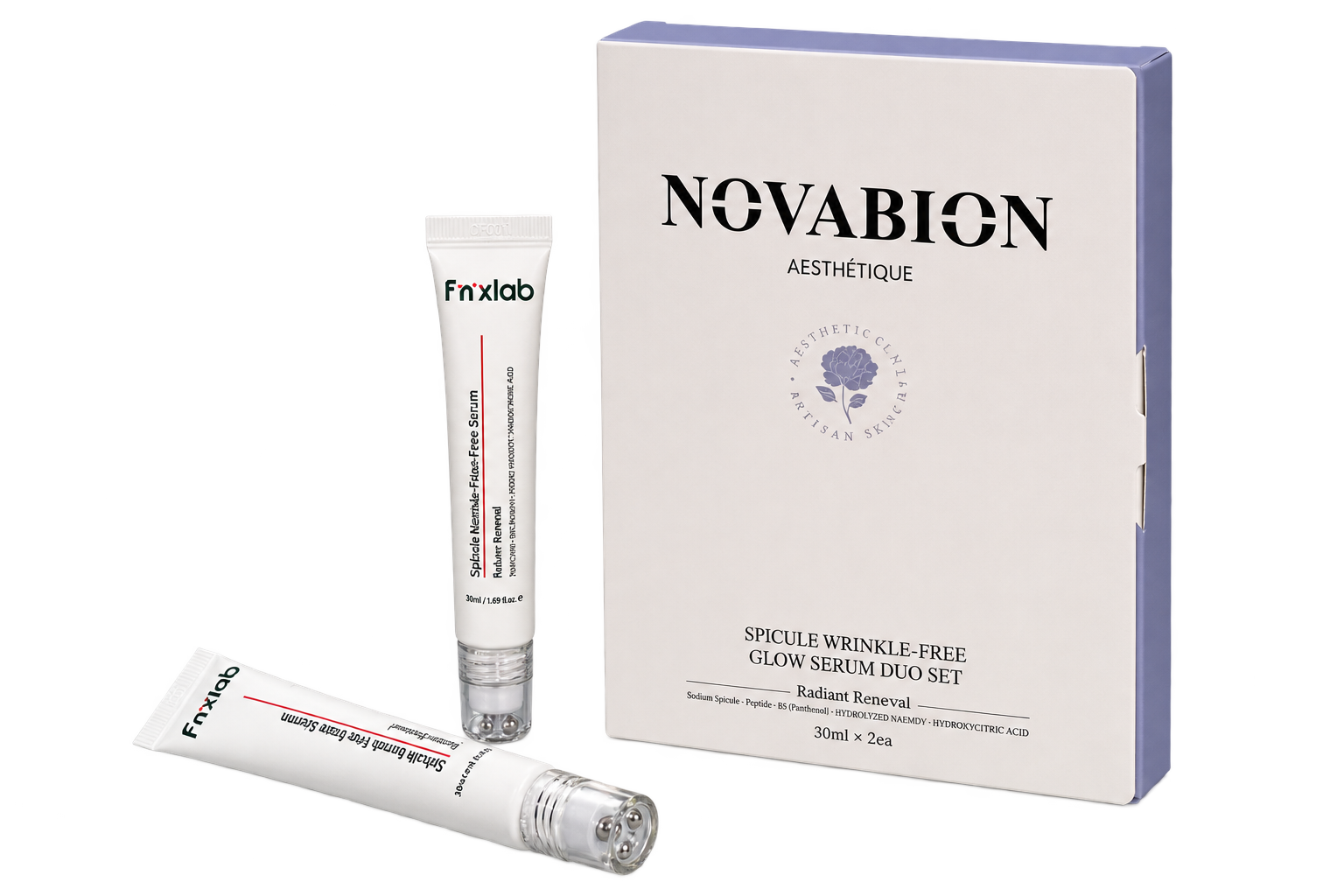 NOVABION Spicule Wrinkle-Free Glow Serum Duo Set 제품 이미지